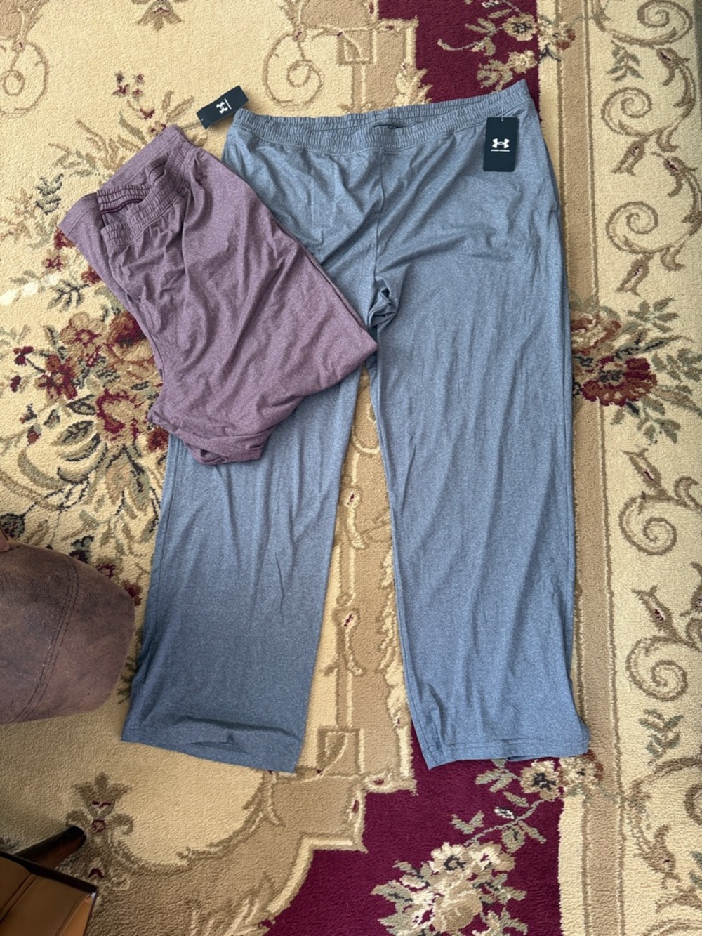NWT Two pairs of Under Armour Lounge Set in Grey and Mauve.